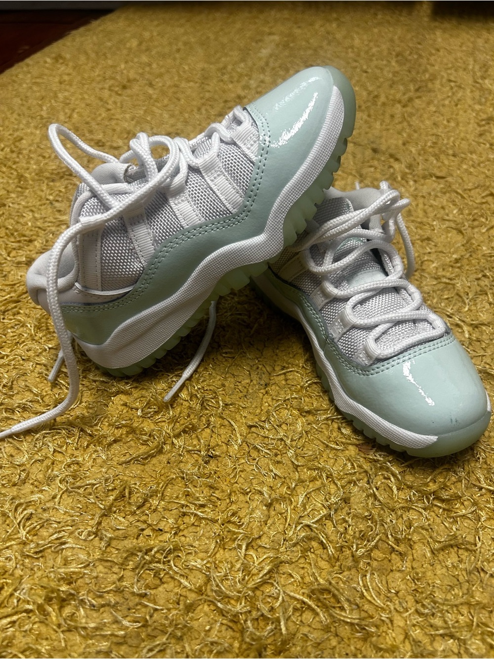 Jordan 11’s white and igloo.